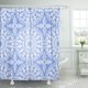 thumbnail image 1 of Cortina de ducha ABPHQTO de encaje ornamental estilo victoriano floral 165x180 cm, 1 of 2