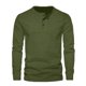thumbnail image 2 of pstuiky camisas de manga larga para hombre, Suéter deportivo informal de color liso con cuello redondo y botones para hombre, blusa de manga larga con cuello redondo salir tops l, 2 of 6