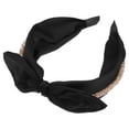thumbnail image 1 of Diademas con lazo ancho Unique Bargains orejas de conejo negro para niña mujer, 1 of 7