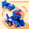 thumbnail image 3 of Juguetes De Dinosaurios Para Niños De 3 A 5 Años: Coche De Dinosaurio Transformable Con Música Ligera Para Niños Pequeños De 1, 2, 3, 4, 5 Años, Niñas - Dino Transformer Toys Cars Para Niños De 4 A 6, 3 of 5