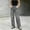 Gray, variant on Women's Solid Color Denim Pants, Straight Leg, Button & Zipper Pockets, Casual Long Trousers Khaki S