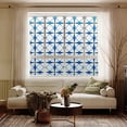 thumbnail image 6 of DKTIE 17.7" x 78.7" Blue Geometric Circular Decorative Window Privacy Film, Sunshade and UV Protection, Electrostatic Adhesive Installation, Reusable, 6 of 8