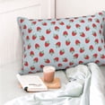thumbnail image 4 of Pofeuu Hand Drawn Strawberry Print Polyester Microfiber Plush Pillowcases, Super Soft and Cozy Pillow Case Covers with Envelop Closure（Pillow core not included）-14"x20", 4 of 6
