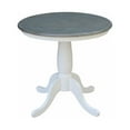 thumbnail image 6 of 30" Round Solid Wood Dining Height Pedestal Dining Table in Distressed Oak by International Concepts, 6 of 7