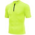 thumbnail image 2 of QUALICOS Men cycling jersey men's cycling sports shirt short sleeved with zipper back pocket - moisture wicking, breathable, quick drying cycling shirt, 2 of 8