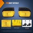thumbnail image 6 of Nilight Fog Light Assembly Fit for 2002-2007 Chevy Silverado 1500 2500 3500 2002-2006 Chevy Avalanche w/o Body Cladding with H10 Halogen Bulbs Amber Lens, 6 of 7
