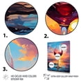 thumbnail image 3 of Designart "Sunset Silhouette of Shiraz Wine" Food & Beverage Canvas Wall Art - Traditional Red Wine Hallway Wall Art Decor, 3 of 6