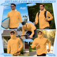 thumbnail image 6 of Bulopur Men’s UV Protection Fishing Shirt with Mask, Lightweight Hooded Sun Top in Solid Warm Orange for Boating, Camping and Summer Adventures, 6 of 8