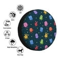 thumbnail image 6 of DouZhe Waterproof Spare Tire Cover, Funny Cartoon Alien Monsters Prints Adjustable Wheel Covers Fit for Jeep Trailer RV SUV Car, 17 inch, 6 of 7