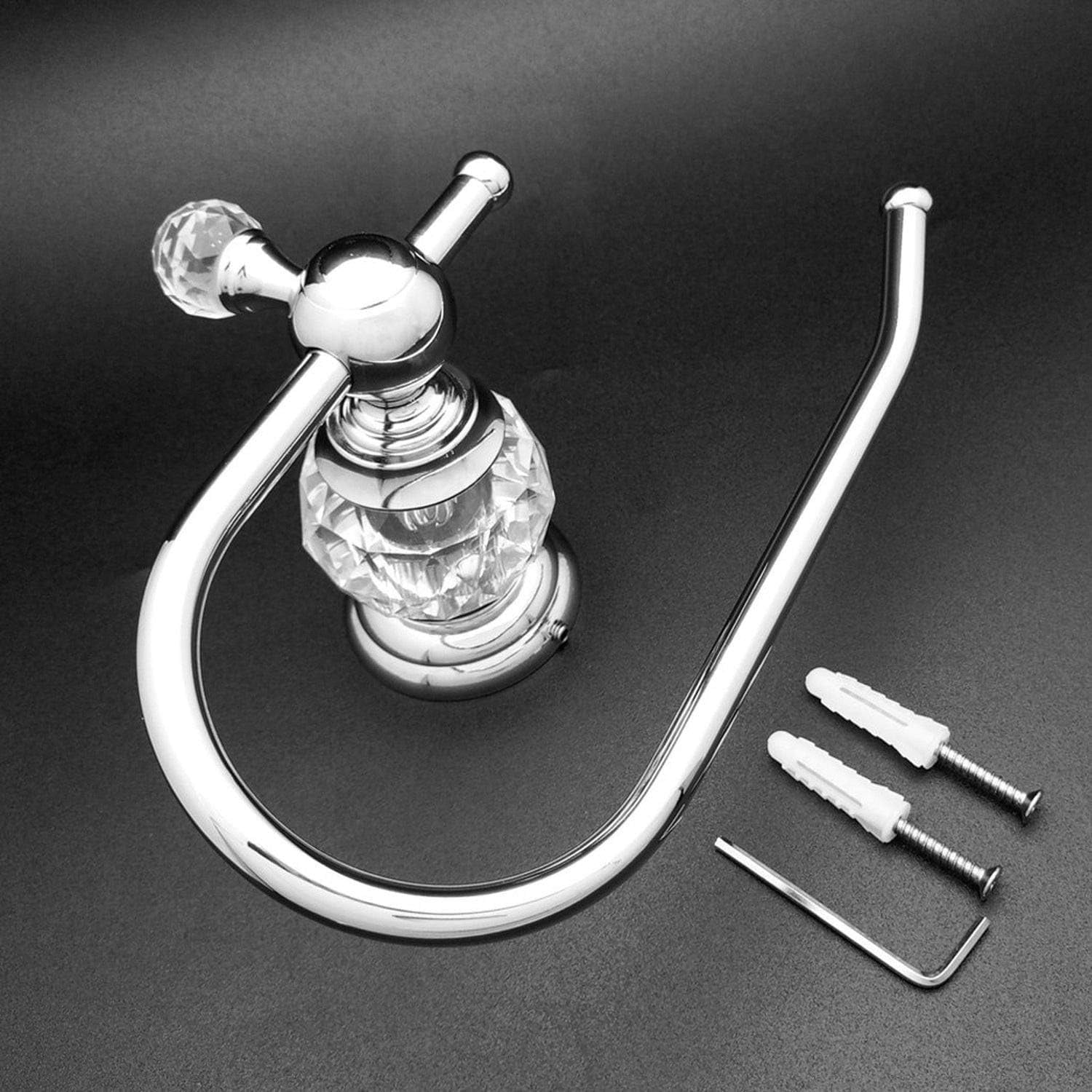 Brass Toilet Paper Roll Holder, Polished Chrome