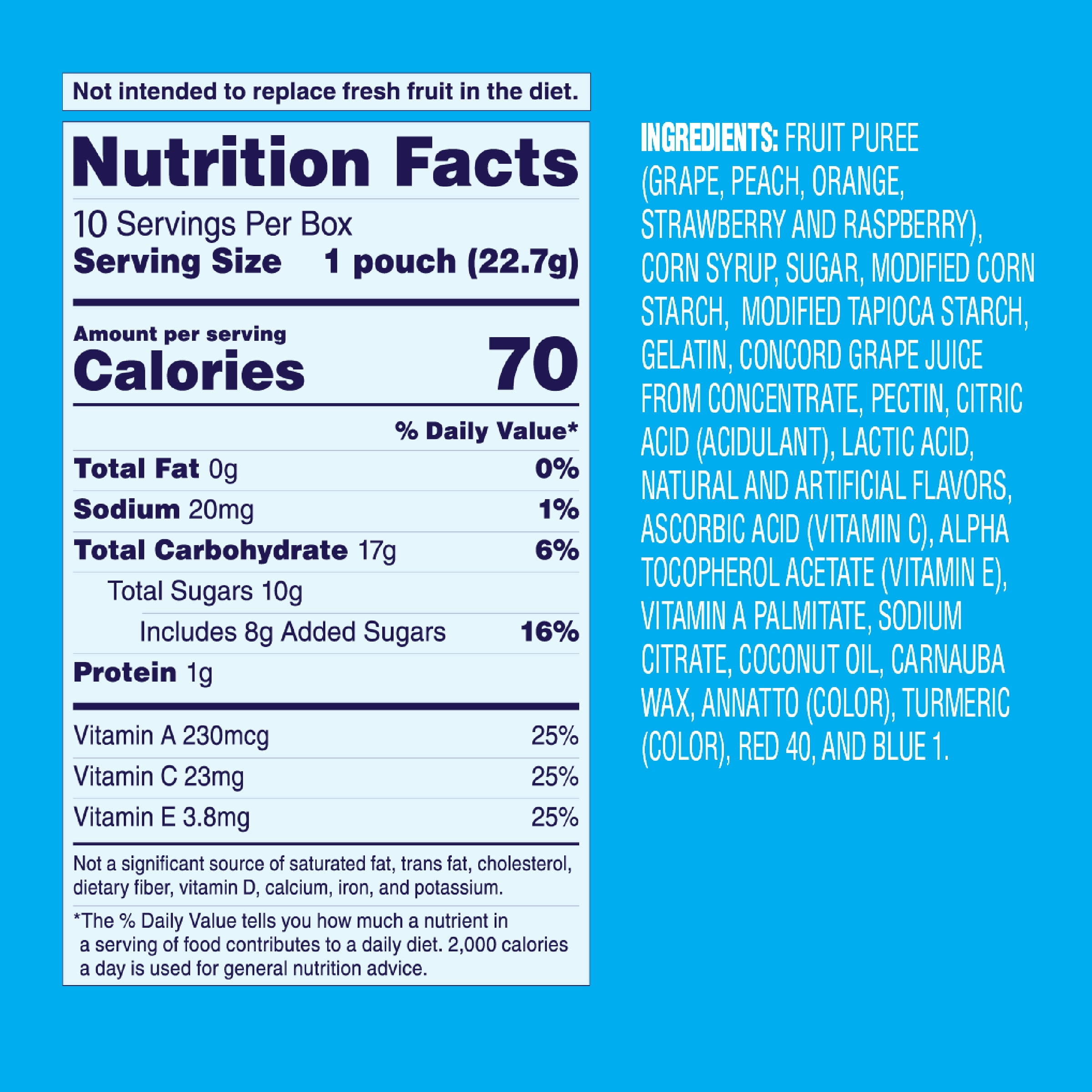 (8 pack) (8 pack) Welch's Fruit Snacks Gluten-Free Mixed Fruit Soft Fruit Snacks, .8 oz, 10 Count