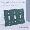 thumbnail image 4 of 3 Gang Light Switch Cover Plate Little Flower and Grass Wall Plate Decorate Electrical Outlet Cover Plates 4.56”x4.48”, 4 of 8
