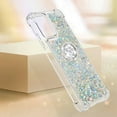 thumbnail image 6 of Compatible with Motorola Moto G Power 5G 2024 Case Glitter Liquid Clear Bling Moving Floating Sparkle with Ring Kickstand TPU Girly Women Cute Phone Case for Moto G Power 5G 2024 Sliver YBZ, 6 of 7