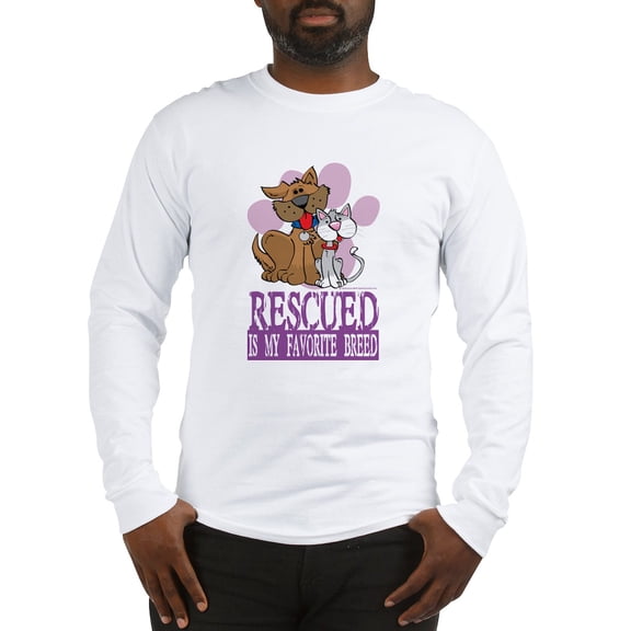 CafePress - Rescued Is My Favorite Breed Long Sleeve T Shirt - Unisex Cotton Long Sleeve T-Shirt