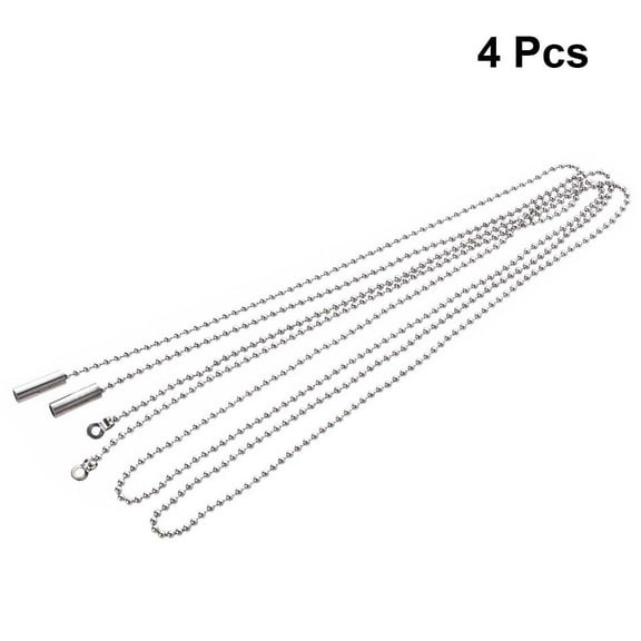Raindrops Lamp Pull Chain Replacement Silver 4 Pcs Stainless Steel Ceiling Fan Chain Extender