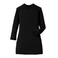 thumbnail image 4 of XUELUO Big Girls Dresses Ribbed Knit Long Sleeves Crew Neck Skirts Spring Winter & Daily Moments Kids Slim Sweater Dress, 4 of 5