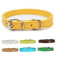 thumbnail image 3 of Farfi Dog Faux Leather Collar Puppy Leash Neck Strap Walking Traction Pet Supplies (Coffee,XS), 3 of 10