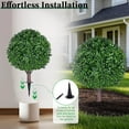 thumbnail image 6 of Artificial Boxwood Topiary Ball Trees,2 Set of 16'' UV Resistant Fake Evergreen Shrubs Bushes Plants with Ground Spike, Fake Plants for Outdoor Indoor Front Porch Garden, 6 of 6