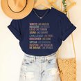 thumbnail image 2 of Inverlee Womens T Shirts Crewneck Dressy Casual Short Sleeve Tops Boho Funny Letter Print Shirts Flowy Work Tunic Blouse Tee, 2 of 7