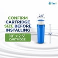 thumbnail image 3 of Tier1 20 Micron 10 Inch x 2.5 Inch | 12-Pack Pleated Cellulose Whole House Sediment Water Filter Replacement Cartridge | Compatible with Pentek S1, GE FXWPC, 155001-43, Home Water Filter, 3 of 8