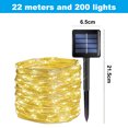 thumbnail image 2 of Cadena de luces LED de 22 m con forma de estrella para exteriores, resistente al agua, para decoración navideña y solar, 2 of 7