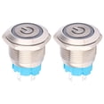 thumbnail image 2 of Interrupteur, 2pcs 1224vdc 16mm Rond Bouton-Poussoir Interrupteur Auto-Réinitialisation Technologie Avancée, 2 of 8