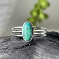 thumbnail image 1 of Natural Turquoise Gemstone Ring 925 Silver Solitaire Handmade Wedding Gift Ring, 1 of 5