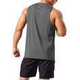thumbnail image 2 of T49T51 - Camiseta sin Mangas para Hombre, de Secado rápido, T49_Gris Oscuro, Small Xishao ropa, 2 of 2