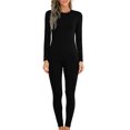 thumbnail image 3 of Women Casual Thermal Underwear Set Comfy Long Sleeve Tight Pullover Shirts Slim Leggings Soft Lightweight Winter Warm Base Layer, 3 of 5