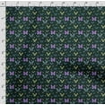 thumbnail image 4 of Soimoi Insect Print, Silk Fabric, Decor Sewing Fabric by The Yard 42 Inch Wide,Decorative Fabric for Shirts Suits Ties, Teal Green, 4 of 5