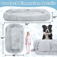 thumbnail image 4 of TUAREX Human Dog Bed for Adults, 76"x46"x10" Large Human Size Dog Bed, Removable Cover, Washable, Waterproof, Orthopedic Design, Light Grey, 4 of 7