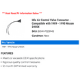 thumbnail image 2 of Idle Air Control Valve Connector - Compatible with 1989 - 1990 Nissan 240SX, 2 of 2
