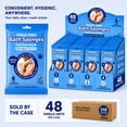 thumbnail image 2 of Turgiene No Rinse Bath Sponges, Disposable Cleansing Wipes for Caregiving, Travel and Camping, Unscented, 48 Count Single Pack, 2 of 6