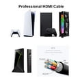 thumbnail image 3 of 8K HDMI Cable 48Gbps 33 FT, Nylon Braided High Speed HDMI® Cable 4k 120Hz 2k 165Hz 8k 60Hz 12bit eARC ARC Dolby Atmos HDR10+ HDCP2.3 Compatible for Gaming PC TV Soundbar Monitor Mac PS5 Xbox, 3 of 5