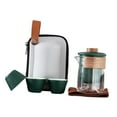 thumbnail image 2 of Tea Set Kung Fu Teapot Infuser with 3 Cups Kung fu Tea Pot for camping offices green, 2 of 8