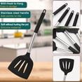 thumbnail image 3 of Los utensilios de cocina antiadherentes 2pcs fijaron con las manijas del acero inoxidable, sistema de herramienta de cocina resistente al calor, 3 of 5