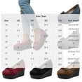 thumbnail image 3 of CYMMPU Women's Ruched Bow Platform Wedge Pumps, Closed Toe Slip On Wedge Shoes, Comfort Footwear for Party, Concert and Daily Casual Wear Navy 40, 3 of 7