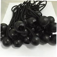 thumbnail image 2 of 30pcs Plastic Tarp Black Tent Black Tarp Black Tarps Black Bungee Cords Tie Down Bungee Tie Down Elastic Cord Camping Accessories Tie Down Ball Bungee Elastic Rope Binding Rope, 2 of 5