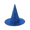 thumbnail image 2 of Xuety Witch Hat Solid Color Halloween Accessory Black Taffeta Costume Hat for Wizard Parties and Events, 2 of 3