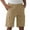 Khaki, variant on SYMOID Men's Green Cargo Shorts Size XS - 100% Polyester Quick-Drying | Multi-Pockets Elastic Waist | Casual & Outdoor Daily Wear