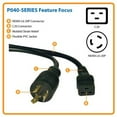 thumbnail image 5 of Tripp Lite 6ft Heavy-Duty Power Extension Cord (IEC-320-C19 to NEMA L6-20P), 5 of 9