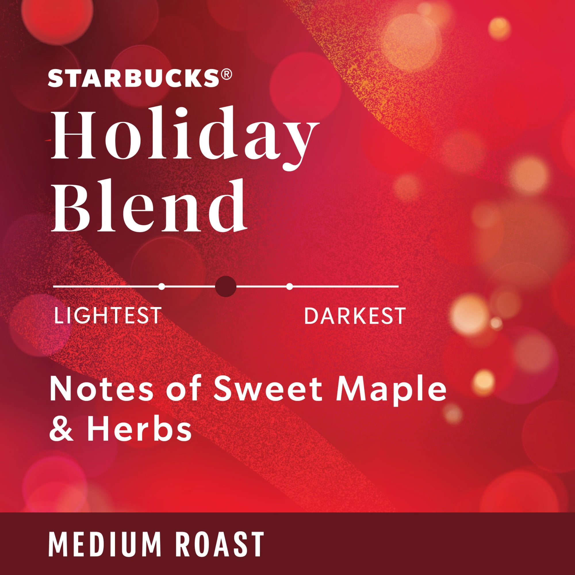 Starbucks Holiday Blend, Medium Roast Starbucks by Nespresso Vertuo Capsules, 8 Count