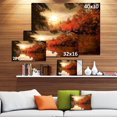 thumbnail image 4 of Designart Colorful Fall Sunset over River Canvas Wall Art, 4 of 4