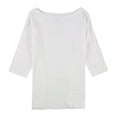 thumbnail image 1 of Karen Scott Womens Tunic Basic T-Shirt, White, Plus Size, 2X, 1 of 1