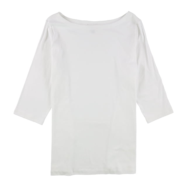 Karen Scott Womens Tunic Basic T-Shirt, White, Plus Size, 2X