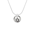 thumbnail image 2 of Delight Jewelry Silvertone Star of David with Beaded Border Hero Ring Charm Necklace, 18", 2 of 4
