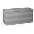 thumbnail image 4 of vidaXL Garden Storage Box Grey 117x45x56 cm, 4 of 5