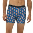 thumbnail image 2 of Men'S Boxer Briefs, Cute Popcorn Blue Soft And Breathable Mens Underwear Boxer Briefs With Widen Waist, 2 of 2
