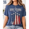thumbnail image 2 of USA 250 Years Shirt, Patriotic Jet Fighter Tee, America 1776–2026 Shirt, Independence Day Graphic T-Shirt, USA Anniversary Tee, 2 of 5