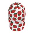 thumbnail image 4 of Daiia Hand Drawn Strawberry print Baseball Cap Men Women Golf Dad Hat Adjustable Original Classic Low Profile Hat Unconstructed Plain Cap, 4 of 9